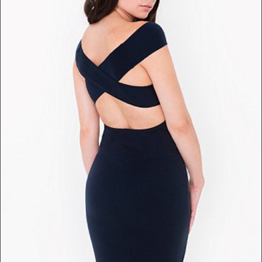 American Apparel split ponte dress NUDE - Picture 5 of 6